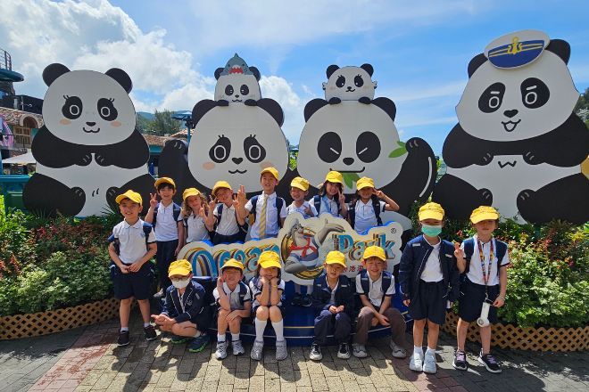 Oxbridge School students at Ocean Park in Hong Kong