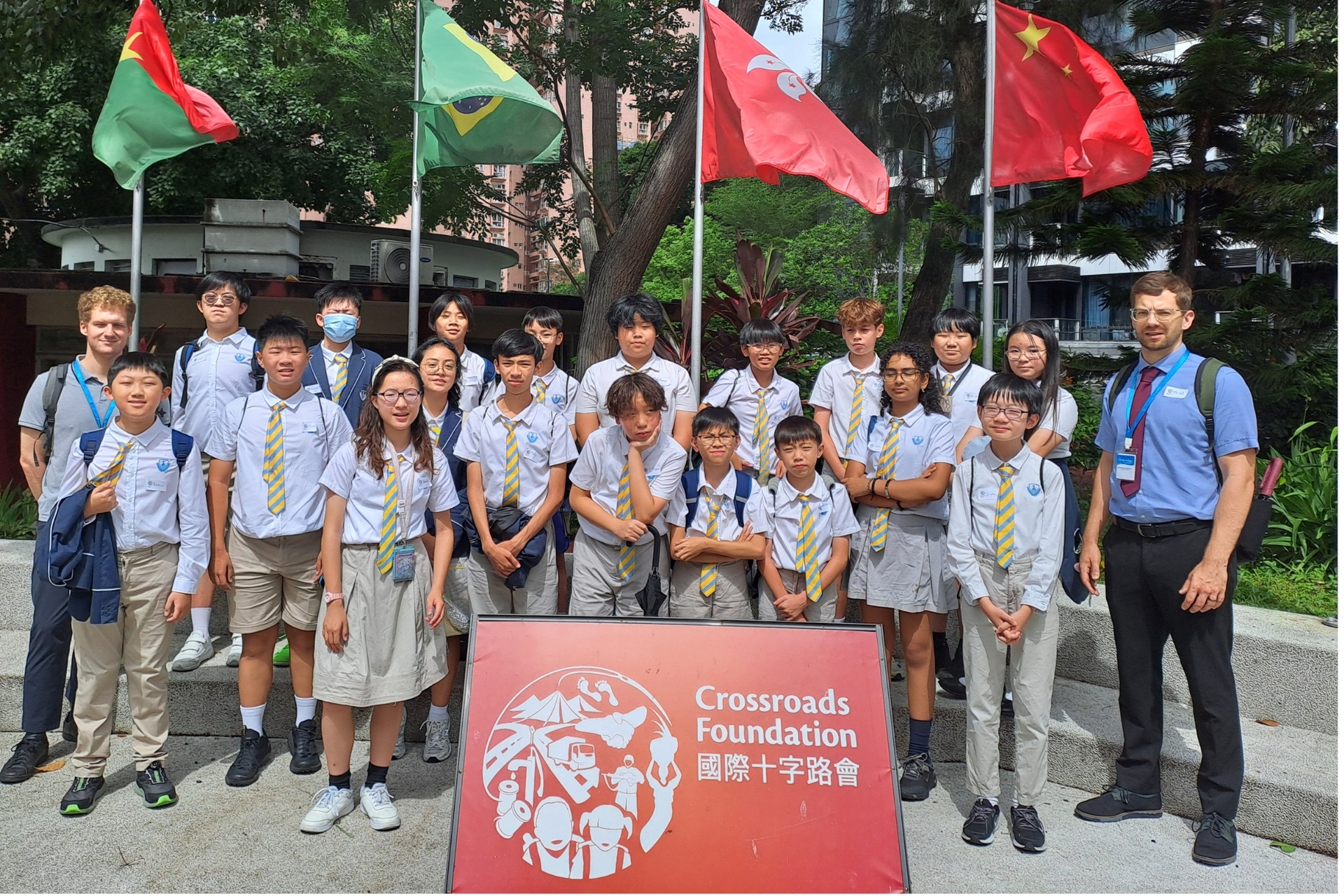 website-Oxbridge School students standing outside at Crossroads Foundation-thumbnail-size-(4)